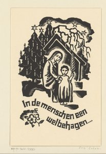 Cartão de Natal de 1933 de Bernard W.M. Ottevanger de Fré Cohen