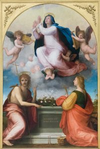 Assunção com São João Baptista e Santa Catarina de Alexandria de Fra (1472 1517) Bartolomeo