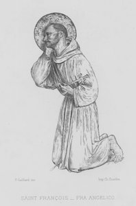 São Francisco de Assis (Litho) de Fra (after) Angelico