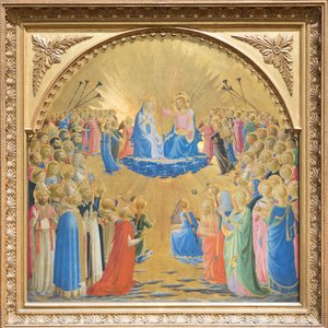 Glorificação da Virgem com anjos e santos de Fra (c.1387 1455) Angelico