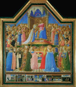 A coroação da Virgem, pintada para a Ordem dos Dominicanos, ... de Fra (c.1387-1455) Angelico