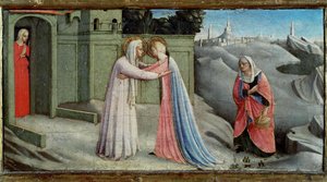 A visitação, Santa Maria visita Santa Elisabete ... de Fra (c.1387-1455) Angelico