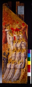 Dois painéis do Juízo Final mostrando a subida ao Céu e a descida ao Inferno (painel) de Fra (c.1387 1455) Angelico