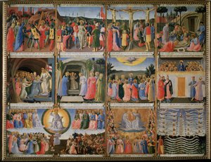 História da Vida de Cristo - Tempera sobre madeira de Fra  Angelico