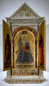 Altareiro de Liniers (aberto): Virgem e criança. (Pintura sobre madeira de Fra  Angelico