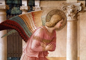 A Anunciação, detalhe do Arcanjo Gabriel (fresco