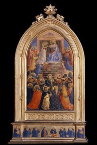 A Coroação da Virgem. Relíquia para Santa Maria Novella (Pintura sobre madeira de Fra  Angelico
