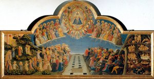 O Juízo Final Detrempe em madeira por Guido di Pietro (ou Fra Giovanni da Fiesole) dit Fra Angelico ou o Beato (1400-1455). Dim. 105x210 cm Museu de San Marco. Florença