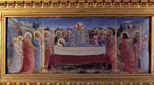 O funeral da Virgem. Predelle (Pintura sobre madeira) 1435 de Fra  Angelico