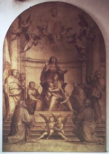 O Retábulo do Grande Conselho, 1510 (ver também 94717-21) de Fra 1472 1517 Bartolommeo