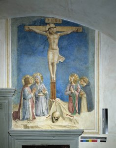 Crucificação com a Virgem Maria e São Cosme de Fra Angelico
