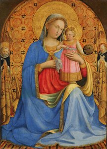 Alemão: Maria mit dem Kind und Heiligen Madonna and Child de Fra Angelico