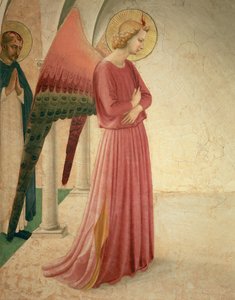 A Anunciação, detalhe do Anjo Gabriel e São Pedro, o Mártir, 1442 afrescos ver 72388
