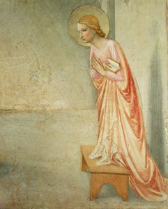 A Anunciação, detalhe da Virgem, 1442 afresco ver 72388 de Fra Angelico