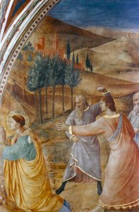 O apedrejamento de Santo Estêvão, meados do século XV de Fra Angelico