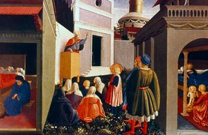 A vocação de São Nicolau, 1437 de Fra Angelico