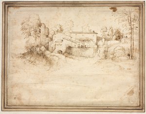 Quinta na encosta de uma colina, c. 1508 de Fra Bartolommeo
