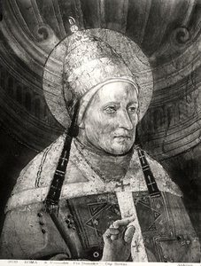 Alexandre I (d.115) da Capela Sistina (fresco) (foto a p/b) de Fra Diamante
