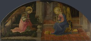 Painel de Anunciação Médica, c. 1450 de Fra Filippo Lippi