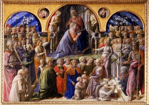 A coroação da Virgem, entre 1439 e 1447