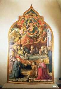 O funeral de São Jerônimo, 1450-60 de Fra Filippo Lippi
