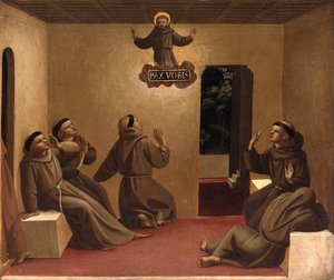 Aparição de São Francisco em Arles Cenas da vida de São Francisco de Assis, ca 1429