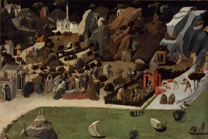 Cenas das vidas dos pais do deserto Thebaid de Fra Giovanni Angelico da Fiesole