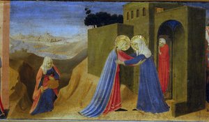 A Visitação. Predella of the Altarpiece The Annunciation, c. 1433-1434.
