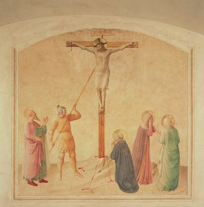 Crucificação, o suporte da lança, c.1438-45 de Fra Angelico