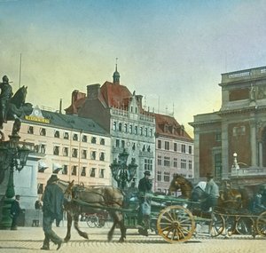 Gustav Adolfs Square, Estocolmo, Suécia, final do século XIX e início do século XX.
