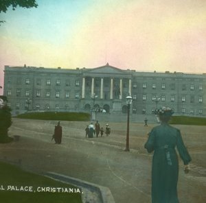 Royal Palace, Christiania, Oslo, Noruega, finais do século XIX e início do século XX.