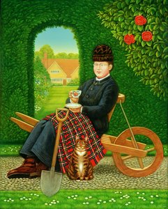 Gertrude Jekyll (1843-1932) A Rainha de Espadas, 1996 (óleo e têmpera no painel)