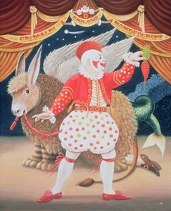 Grimaldi and the Nondescript, 1987 (óleo e têmpera no painel) de Frances Broomfield