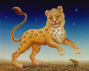 Pantera, 2004 (óleo e têmpera no painel) de Frances Broomfield