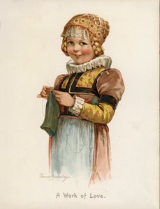 Meninas: Uma obra de amor (cor litho) de Frances Brundage