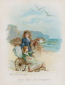 Pequeno Paulo e Florença (chromolitho) de Frances Brundage