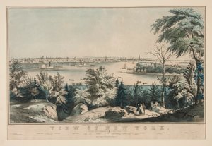 Vista de Nova Iorque a partir de Weehawken-North River de Frances Flora Bond Palmer