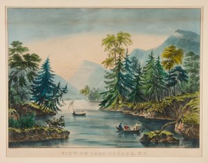 Vista no Lago George, NY de Frances Flora Bond Palmer