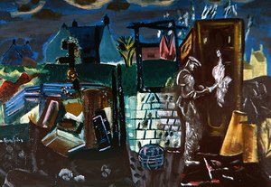 Outhouses, c.1935 (óleo sobre tela) de Frances Hodgkins