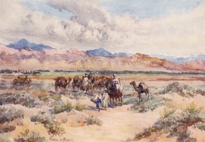 Uma caravana no Saara (litografia a cores) de Frances Nesbitt