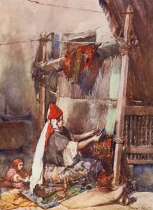 Fabricação de tapetes (litografia a cores) de Frances Nesbitt