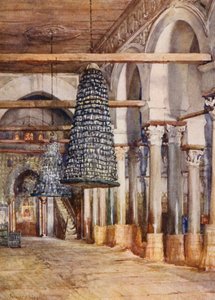Mesquita de Sidi Okba, Kairouan (litografia a cores) de Frances Nesbitt