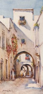 Rue Tourbet el Bey, Túnis (litografia a cores) de Frances Nesbitt