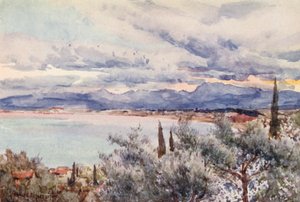Vista de Mustapha, Argel (litografia a cores)