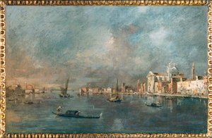 Vue de la Giudecca avec les Zattere - Vista do canal da Giudecca e dos Zattere ...