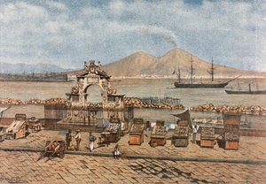 Praia de Santa Lucia, em Nápoles de Francesco Aversano