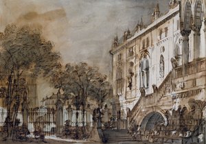 Cenografia de Francesco Bagnara para Otello, ópera de Rossini, para apresentação no Teatro La Fenice em Veneza de Francesco Bagnara