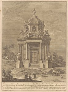 A Prima Macchina para a Chinea de 1782: O Templo de Janus Construído por Numa Pompilius de Francesco Barbazza, after Giuseppe Palazzi