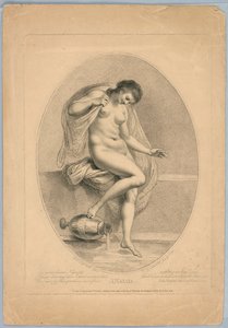 A Naiad (Mulher entrando em um banho) de Francesco Bartolozzi