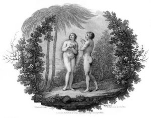 Adão e Eva, 1796. de Francesco Bartolozzi